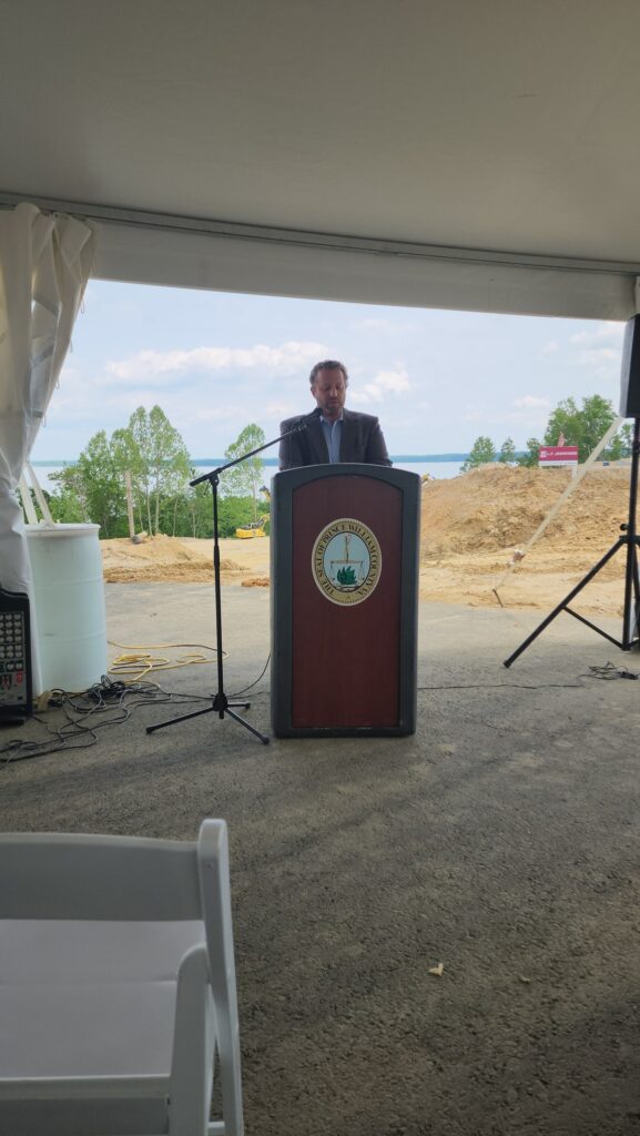 Mr. Peter Chavkin, Biddle Real Estate Ventures addressing the guest, “the garage will open in Fall 2024, with the train station construction occurring at the time of opening or beginning shortly after that.