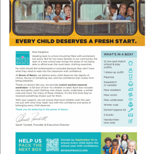 Help Us Pack the Next Box - Boxes of Basics