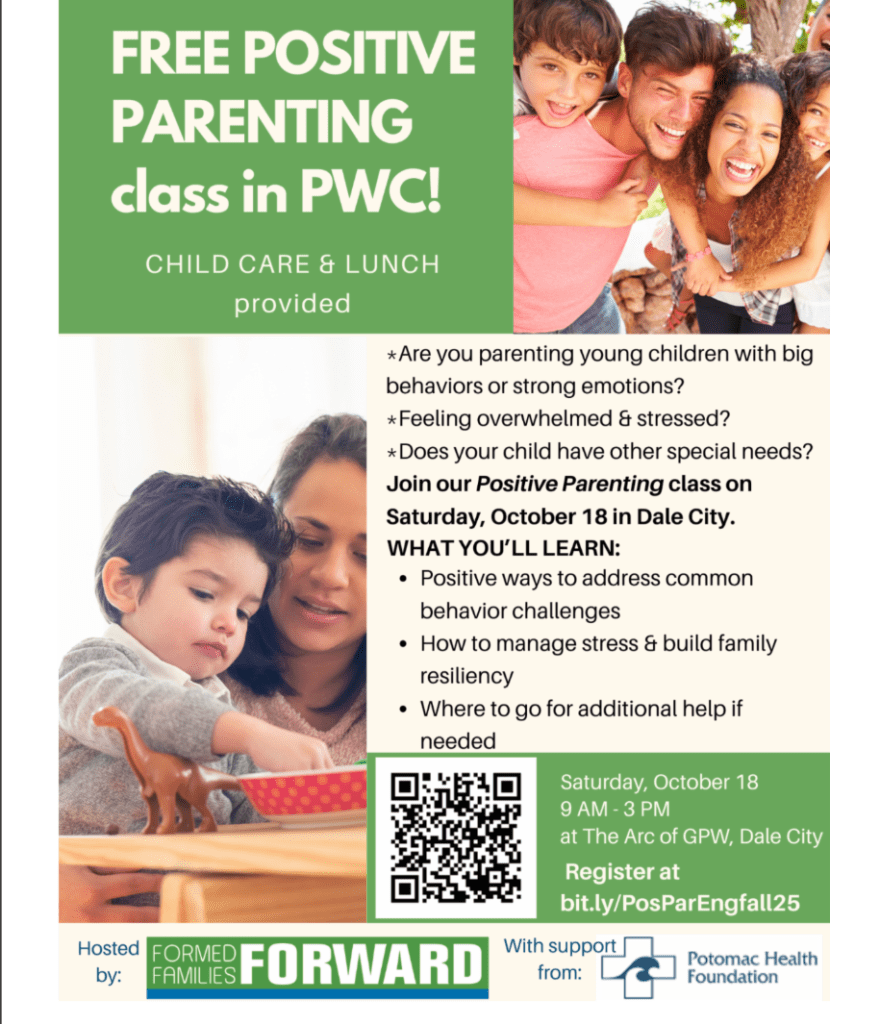 Free Positive Parenting Class in PWC! by Formed Families Forward