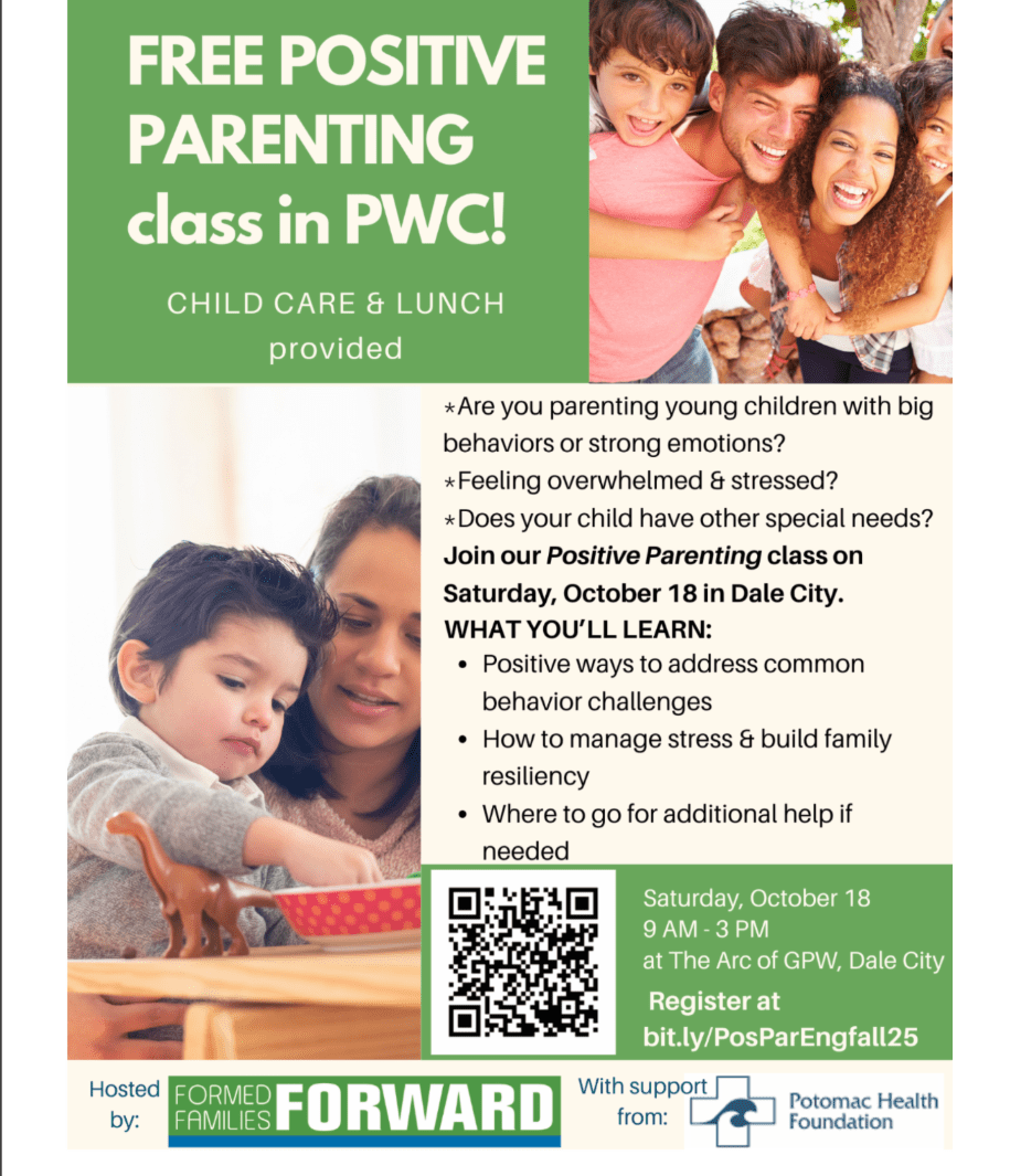 Free Positive Parenting Class in PWC! by Formed Families Forward